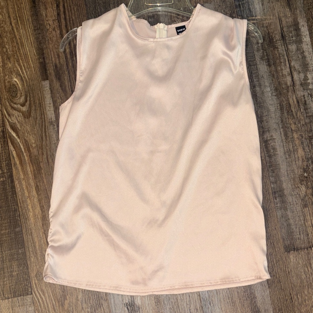 SHEIN Soft Blush Satin Sleeveless Camisole